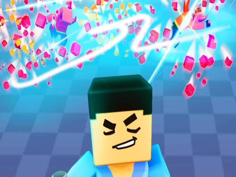 Spel 3D-block Gladiator: svärddragning på nätet