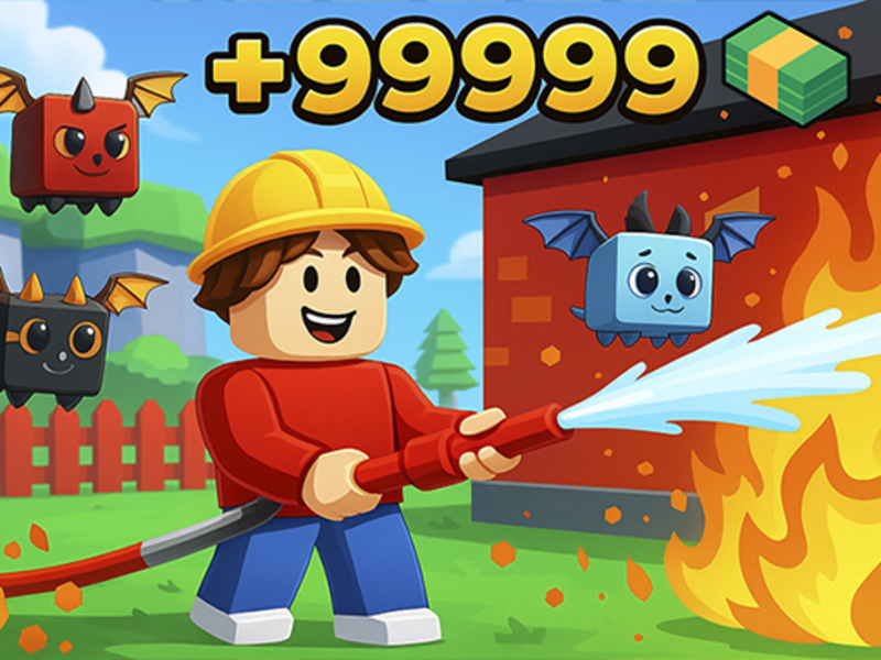 Spel Obby: Arbetar som brandman på nätet