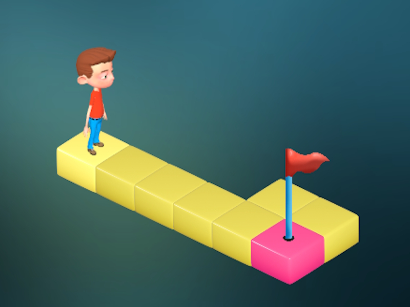 Spel 3D-isometriskt pussel på nätet