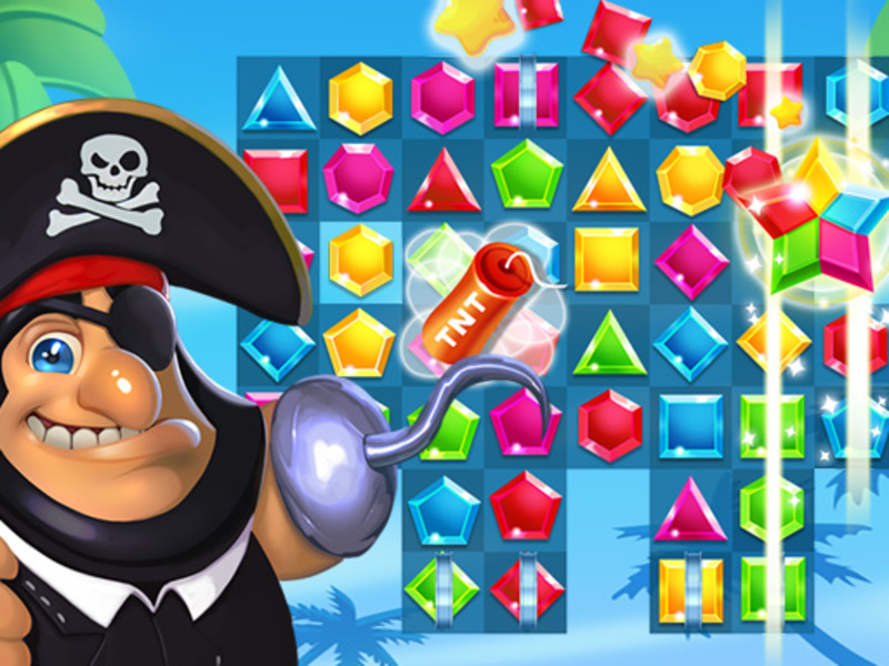 Spel Pirater matchar den förlorade skatten på nätet
