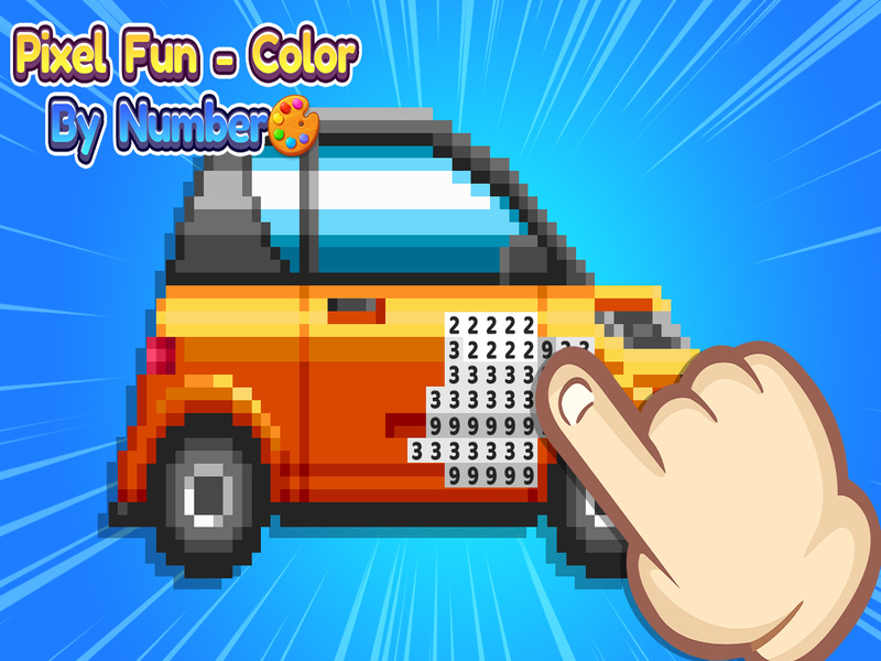 Spel Pixel rolig färg efter nummer på nätet
