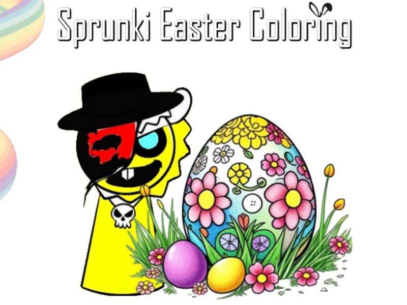 Spel Sprunki påskfärg på nätet