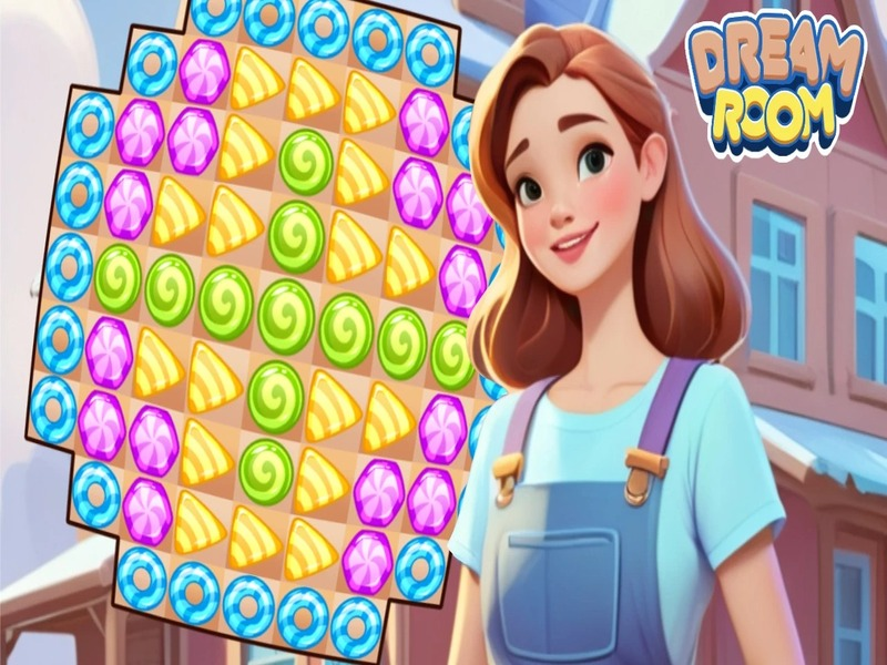Spel Match-3: drömrum på nätet