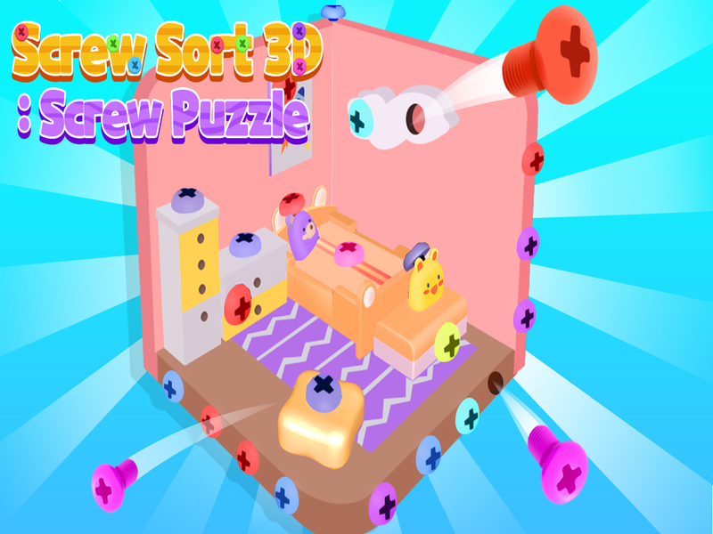 Spel Skruv Sort 3D: Skruvpussel på nätet