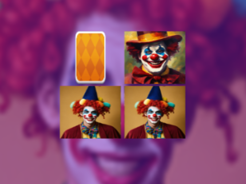 Spel Clown Memory Match på nätet