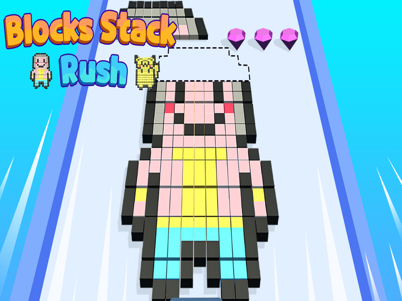 Spel Block Stack Rush på nätet