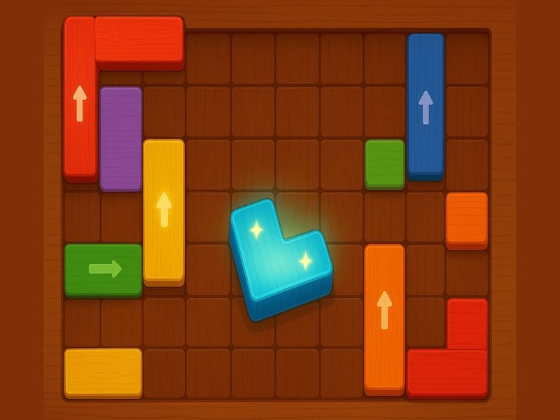Spel Träblockstopp på nätet