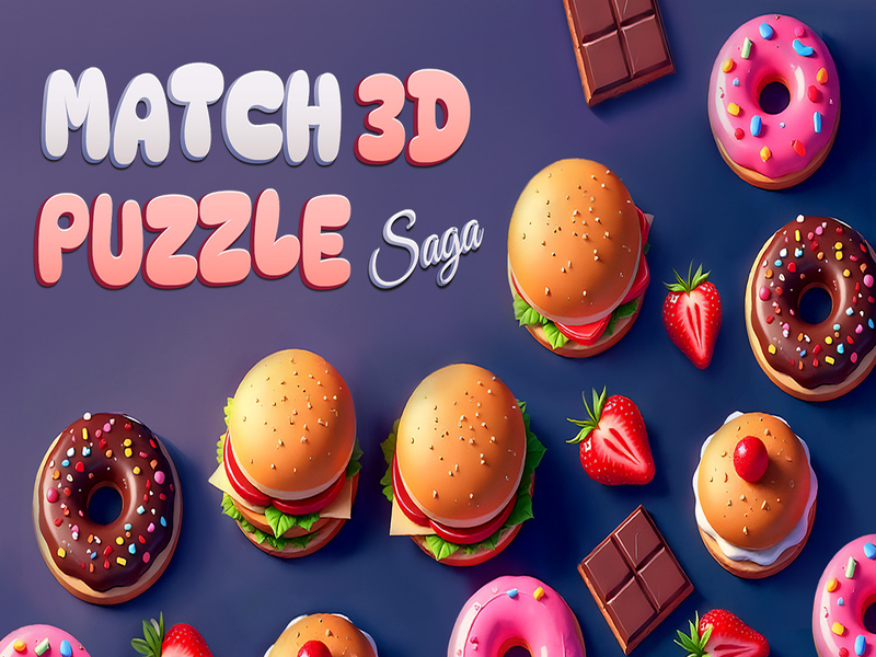 Spel Match 3D Puzzle Saga på nätet