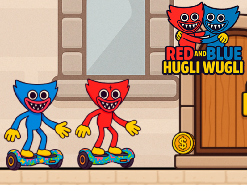 Spel Röd och blå hugli wugli på nätet