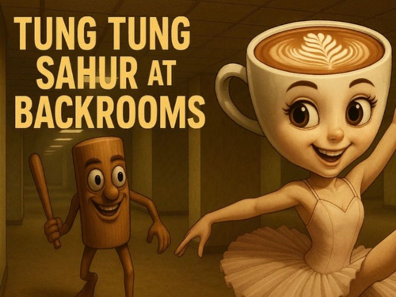 Spel Tung Tung Sahur vid bakrummet på nätet