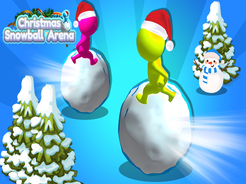 Spel Jul snöbollarena på nätet