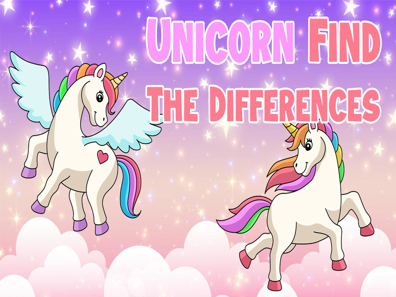 Spel Unicorn Hitta skillnaderna på nätet