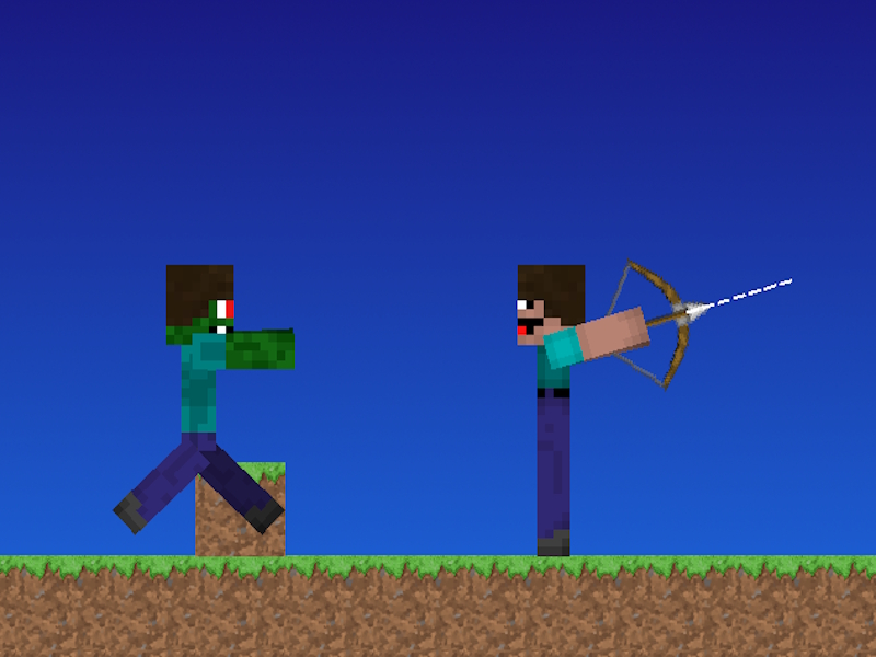 Spel Noob vs pro men bågskyttar minecraft på nätet